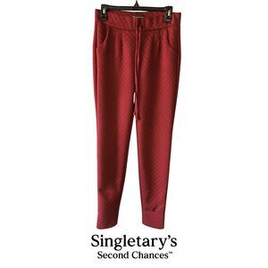 Like an Angel Quilted Jogger Pants – Burgundy, Size L